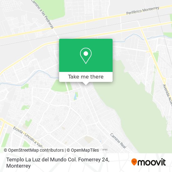 Mapa de Templo La Luz del Mundo Col. Fomerrey 24