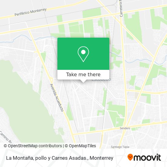 La Montaña, pollo y Carnes Asadas. map