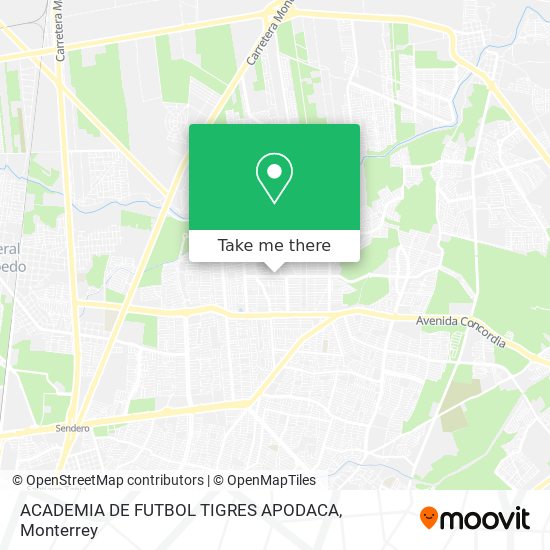 ACADEMIA DE FUTBOL TIGRES APODACA map
