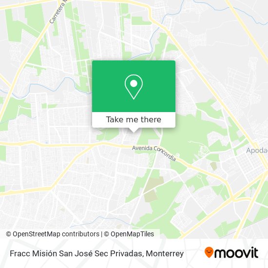 Fracc Misión San José Sec Privadas map