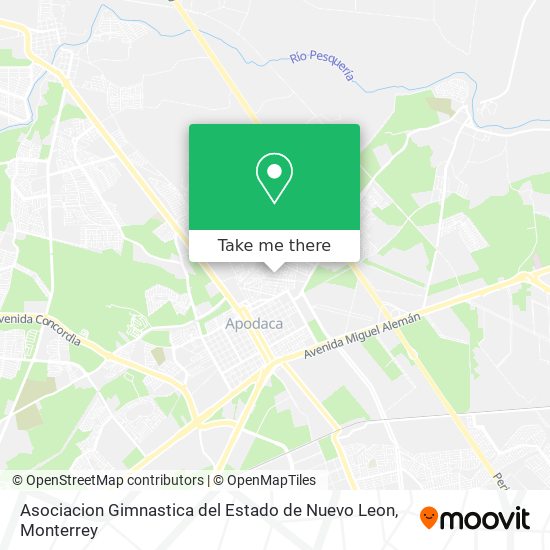 Mapa de Asociacion Gimnastica del Estado de Nuevo Leon