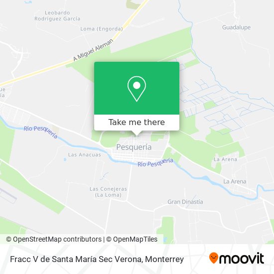Fracc V de Santa María Sec Verona map