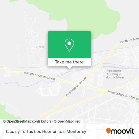 Mapa de Tacos y Tortas Los Huerfanitos