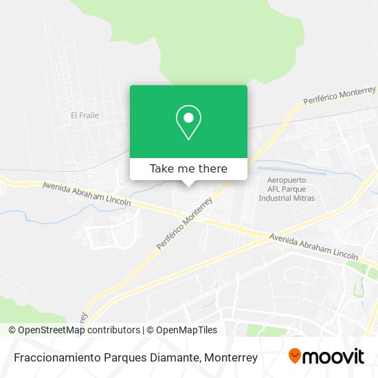Fraccionamiento Parques Diamante map