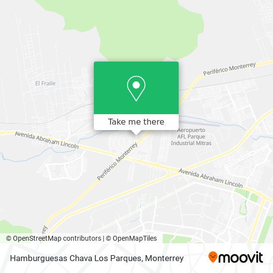 Hamburguesas Chava Los Parques map