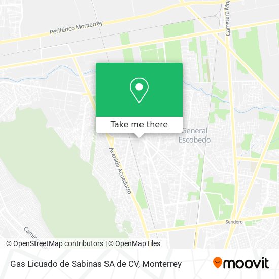 Mapa de Gas Licuado de Sabinas SA de CV