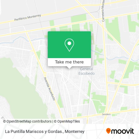 Mapa de La Puntilla Mariscos y Gordas.