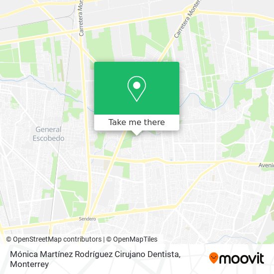Mapa de Mónica Martínez Rodríguez Cirujano Dentista