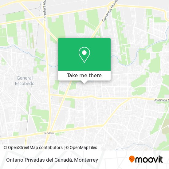 Ontario Privadas del Canadá map