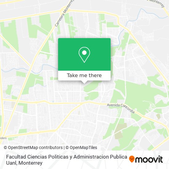 Mapa de Facultad Ciencias Politicas y Administracion Publica Uanl