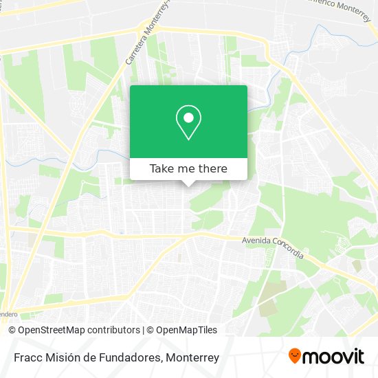 Fracc Misión de Fundadores map