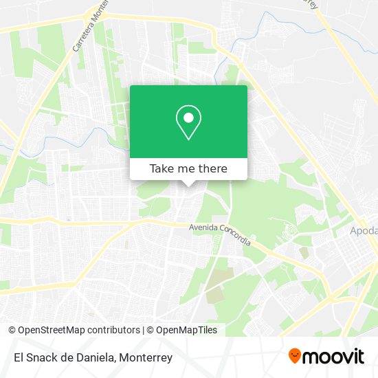 Mapa de El Snack de Daniela