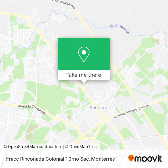 Mapa de Fracc Rinconada Colonial 10mo Sec
