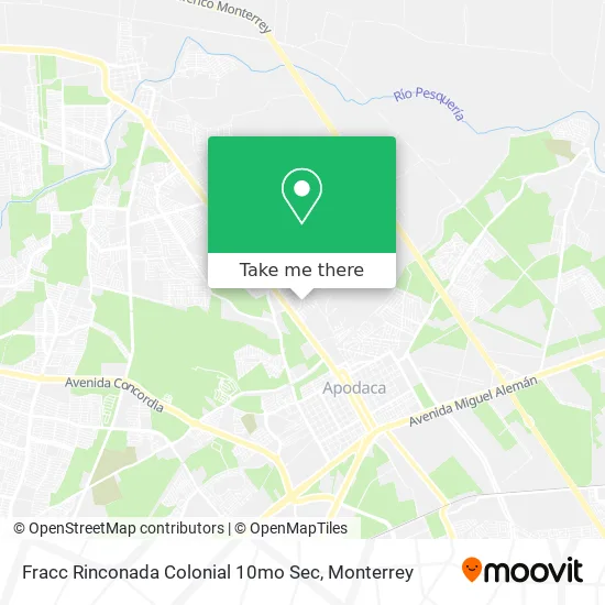 Fracc Rinconada Colonial 10mo Sec map