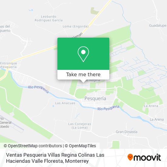 Ventas Pesqueria Villas Regina Colinas Las Haciendas Valle Floresta map