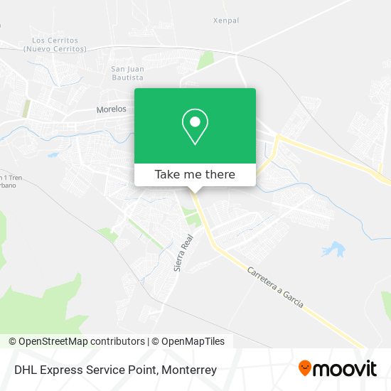 DHL Express Service Point map