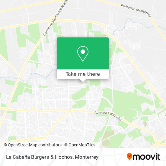 La Cabaña Burgers & Hochos map