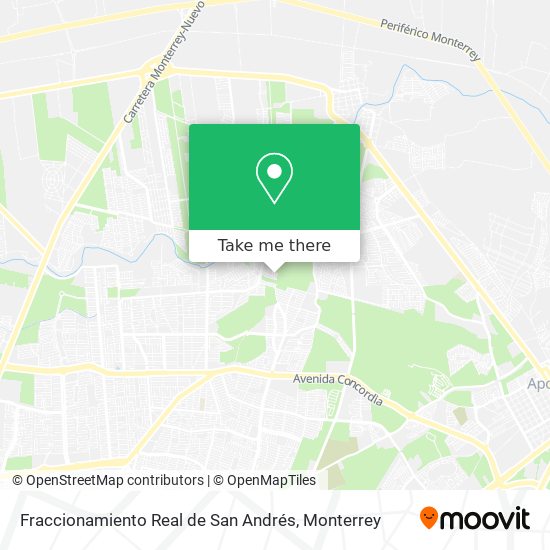 Mapa de Fraccionamiento Real de San Andrés