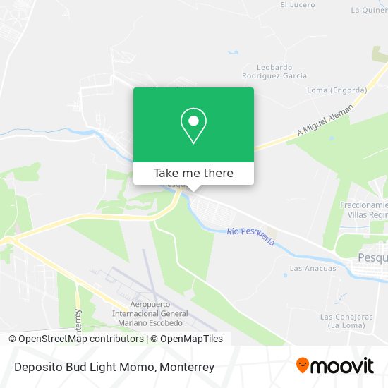 Deposito Bud Light Momo map