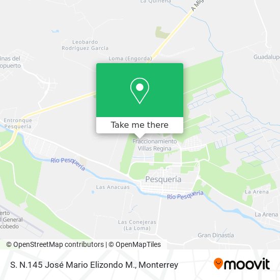 S. N.145 José Mario Elizondo M. map