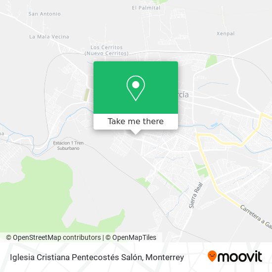 Mapa de Iglesia Cristiana Pentecostés Salón