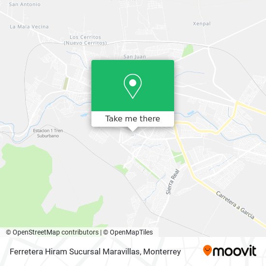 Ferretera Hiram Sucursal Maravillas map