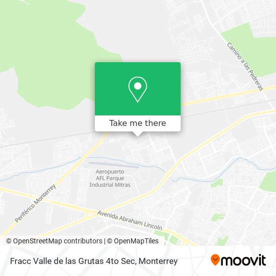 Fracc Valle de las Grutas 4to Sec map