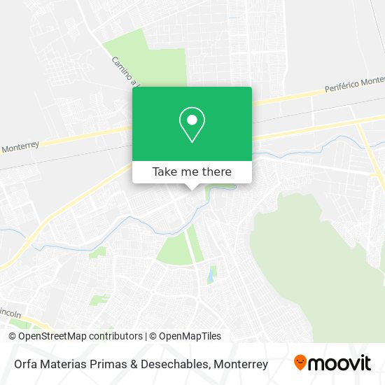 Mapa de Orfa Materias Primas & Desechables
