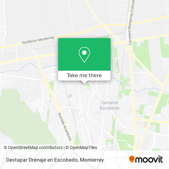 Mapa de Destapar Drenaje en Escobedo