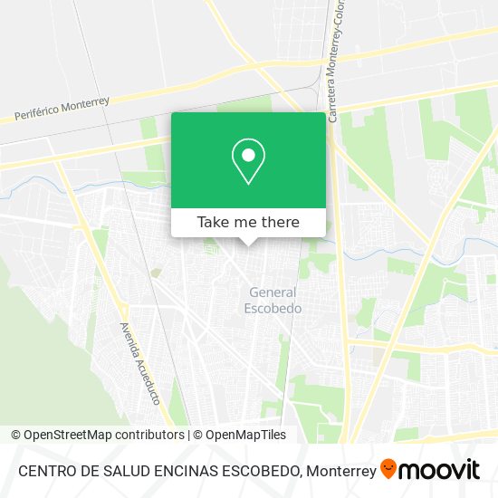 CENTRO DE SALUD ENCINAS ESCOBEDO map