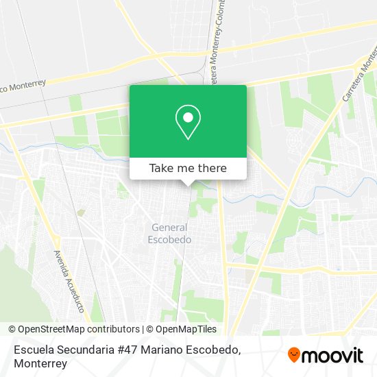 Escuela Secundaria #47 Mariano Escobedo map