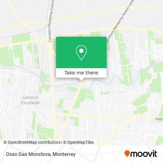 Mapa de Oxxo Gas Monclova