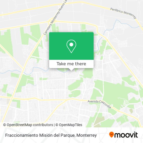 Fraccionamiento Misión del Parque map
