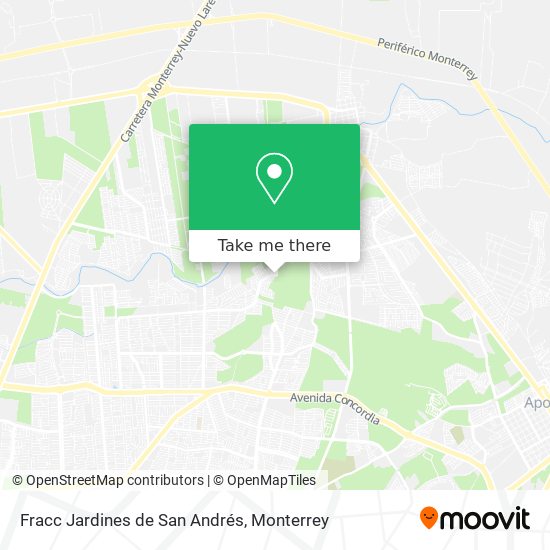 Fracc Jardines de San Andrés map