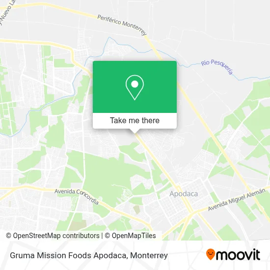 Gruma Mission Foods Apodaca map