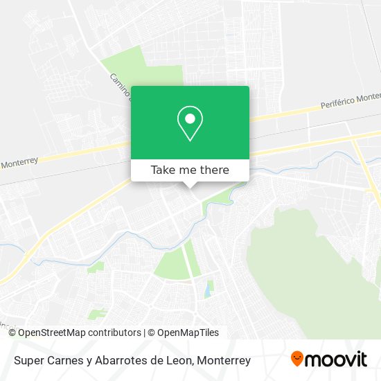 Mapa de Super Carnes y Abarrotes de Leon