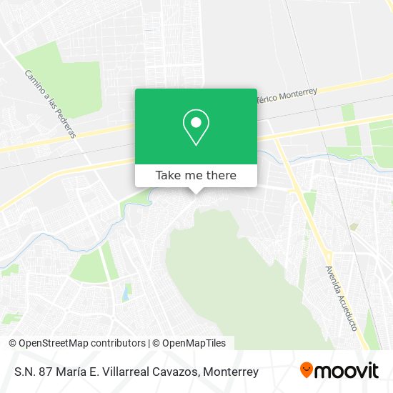 S.N. 87 María E. Villarreal Cavazos map