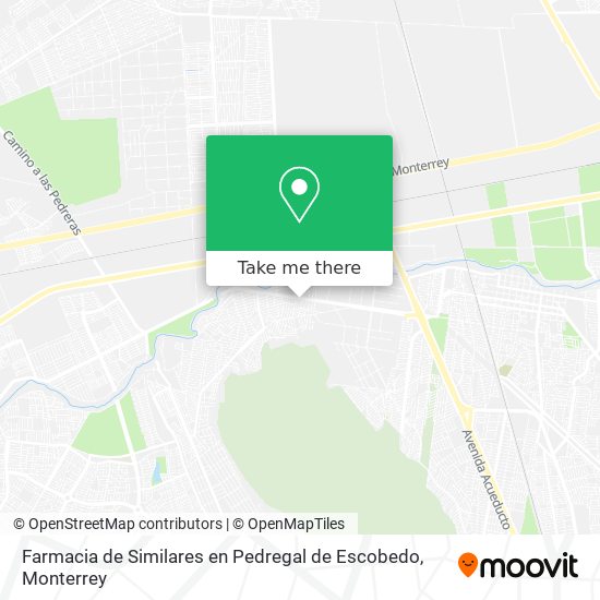 Mapa de Farmacia de Similares en Pedregal de Escobedo