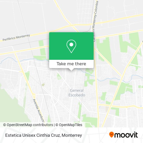Mapa de Estetica Unisex Cinthia Cruz