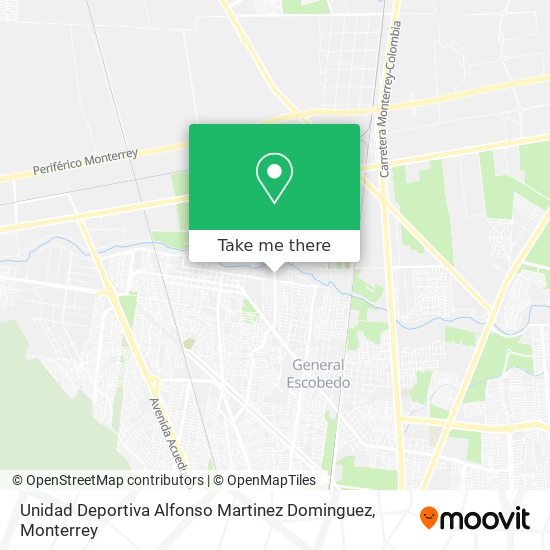 Mapa de Unidad Deportiva Alfonso Martinez Dominguez