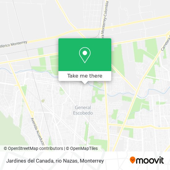 Jardines del Canada, rio Nazas map