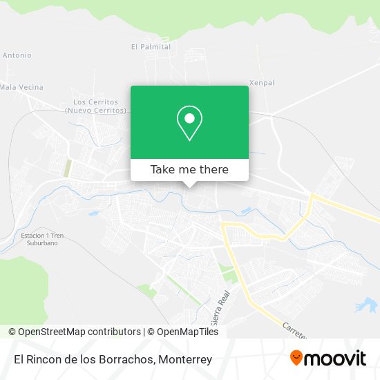 El Rincon de los Borrachos map