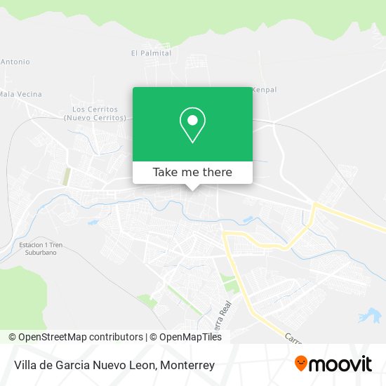 Villa de Garcia Nuevo Leon map