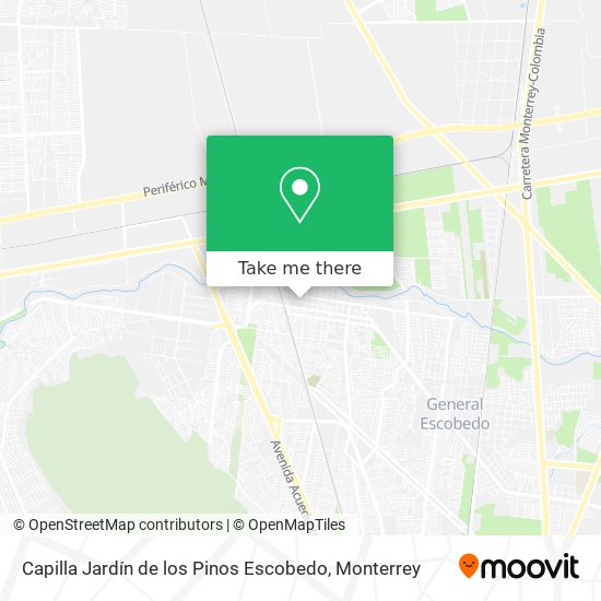 Mapa de Capilla Jardín de los Pinos Escobedo