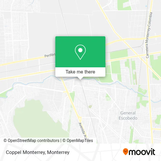 Coppel Monterrey map
