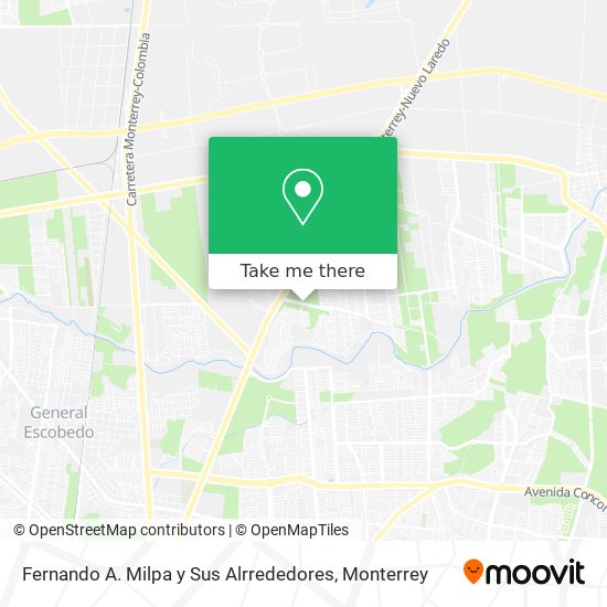 Fernando A. Milpa y Sus Alrrededores map