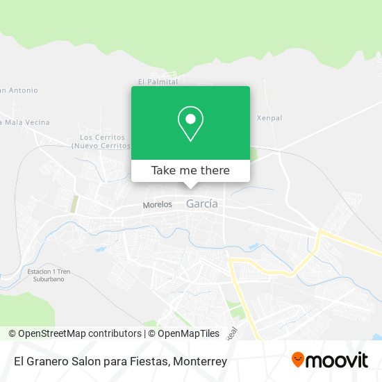 El Granero Salon para Fiestas map