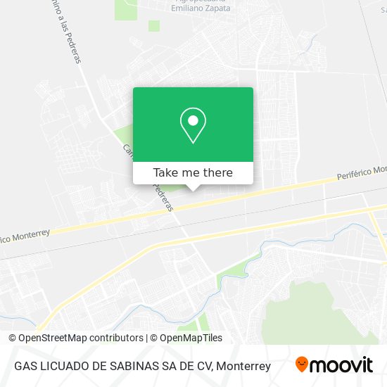 GAS LICUADO DE SABINAS SA DE CV map