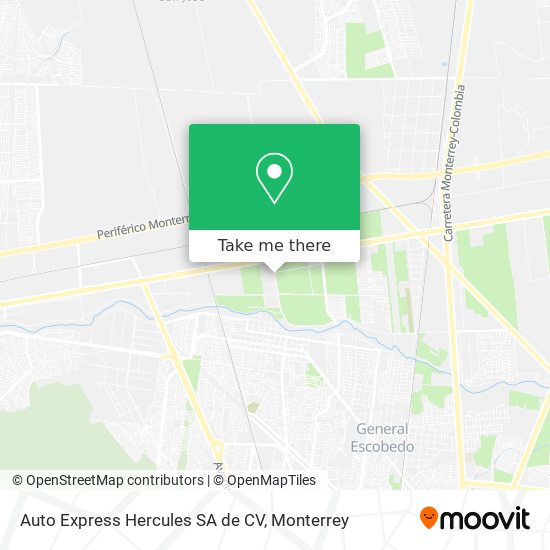 Auto Express Hercules SA de CV map