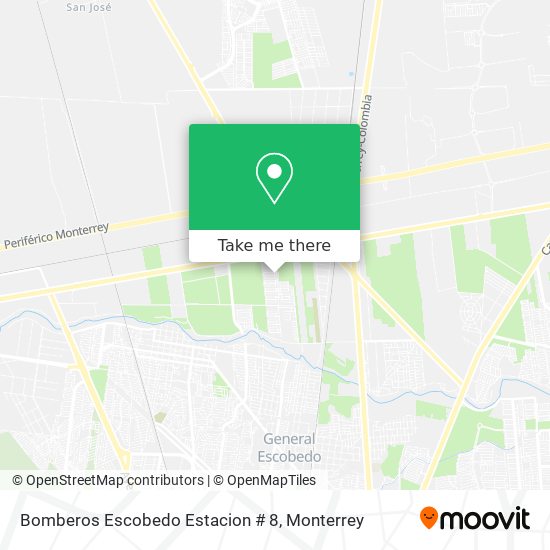 Mapa de Bomberos Escobedo Estacion # 8